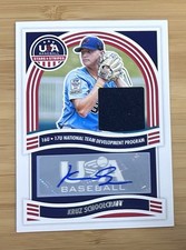 2024 USA Stars & Stripes Kruz Schoolcraft 16U /17U Team Jersey Auto Card Padres