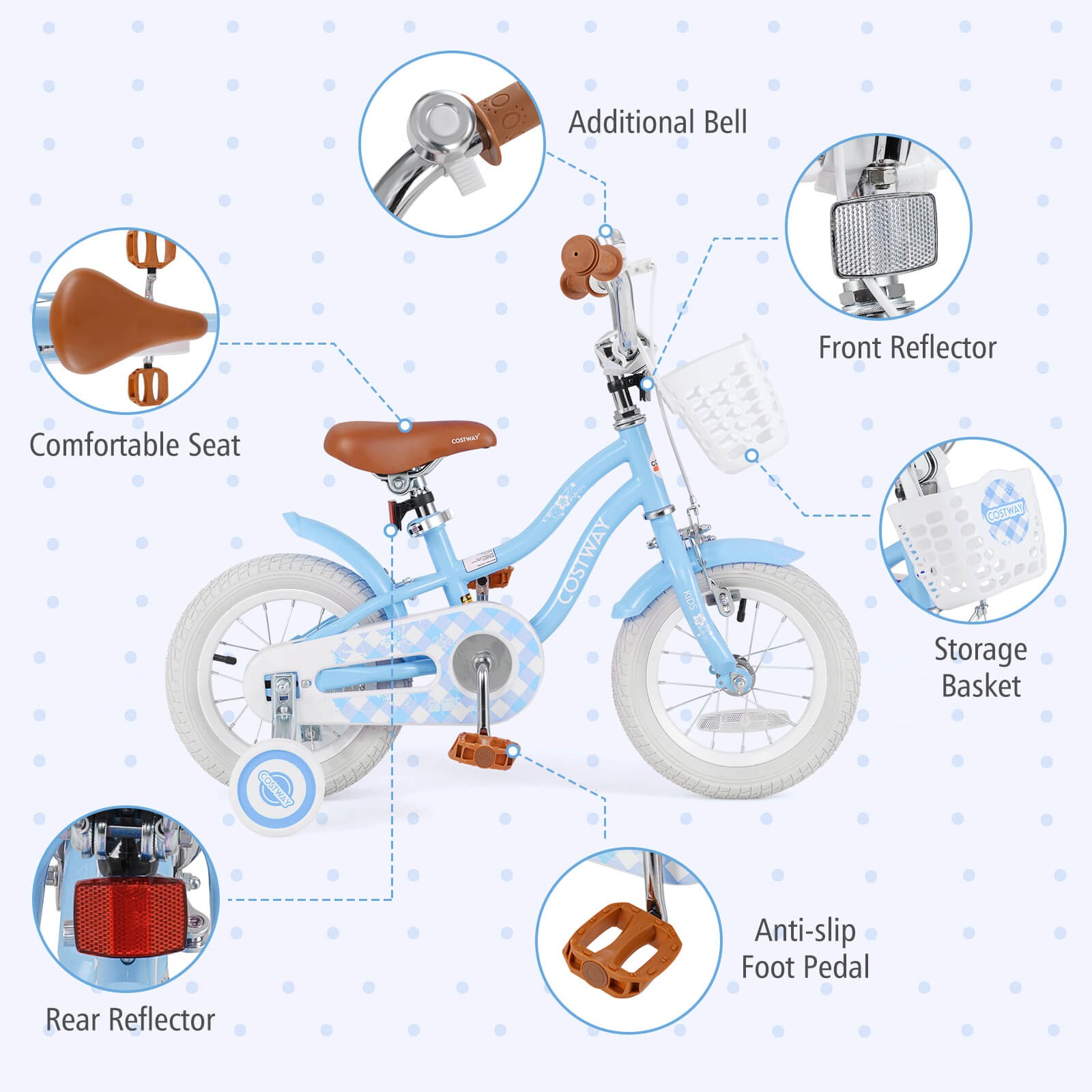 12" Kid&rsquo;s Bike for 3-4 Years Old Children Bicycle with Front Handbrake