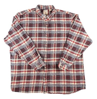 RedHead Shirt Mens 3XL Red Plaid Flannel Long Sleeve Button Down Casual Outdoor