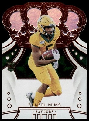 2020 Panini Chronicles Draft Picks #44 Denzel Mims Rookie Crown Royale Baylor