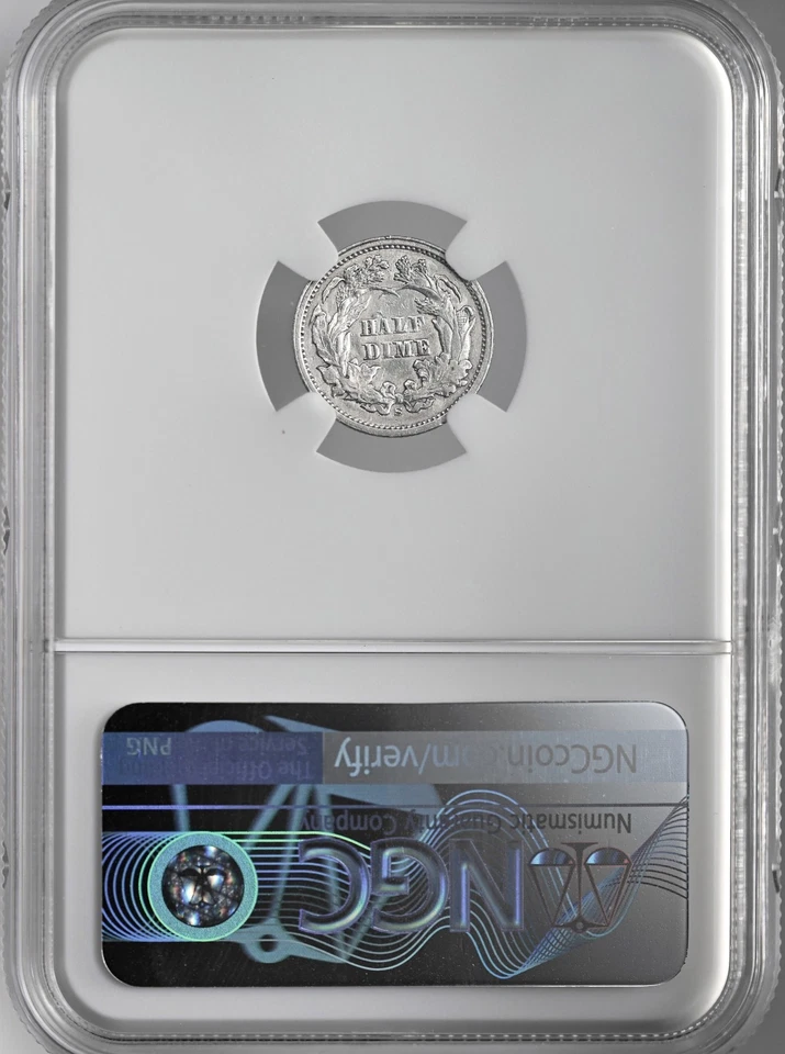 1869-S  H10C LIBERTY SEATED HALF DIME  NGC XF DETAILS "DAMAGED" #8404749-035 - Image 4 of 4