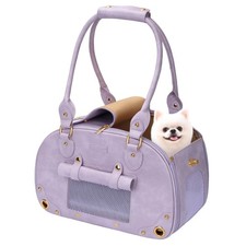 PetsHome Dog Carrier Purse, Pet Bag, Waterproof Premium Leather Pet Travel Po...