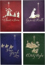 Image Arts Religious Boxed Christmas Cards,4 Designs, 24 Christmas Cards..