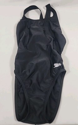 Speedo F Competitive Women's Swimsuit Black, Sz 28 FREE SHIP