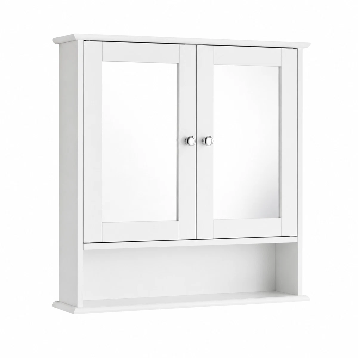 Espejo Doble Puerta con Estante Armario de Baño de Madera - CAJA DE DAÑOS