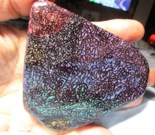 Painted Stone 3 inch Portable Rock Art Elephants Mammoths Mosaic Colored multi