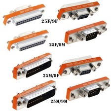 Mini DB25 to DB9 Adapter Male to Female M/F Serial at Modem Mini Adapter
