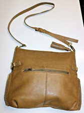 Lucky Brand Leather Shoulder Bag Crossbody Bag in Camel Color