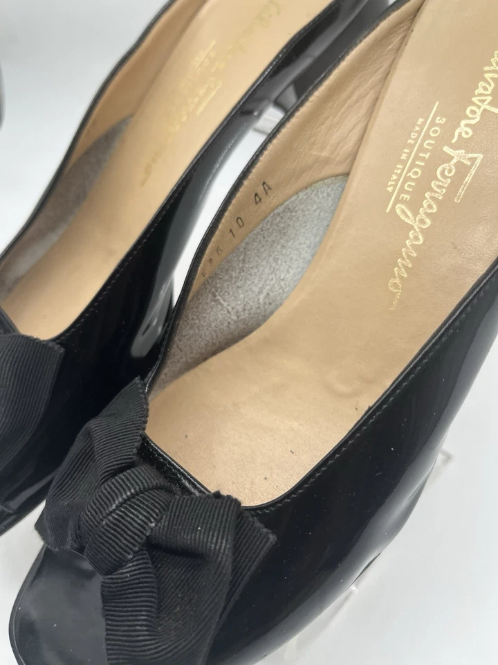 Sandalias sin cordones Salvador Ferragamo para mujer azules de tacón bajo, mulas talla 10 estrechas Foto 4 de 4
