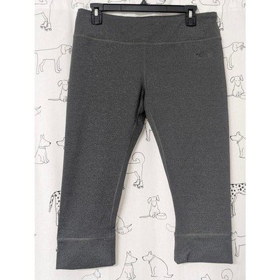 The North Face Womens Capri Tights Yoga Athletic Large Heather Gray