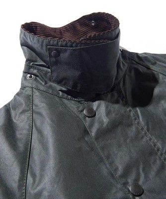 Barbour OS Wax Burghley Jacket Blouson Coat Men Size 36 Sage | eBay