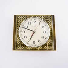 Vintage Herold Wanduhr Küchenuhr Bateriebetrieben ca. 21 x 19 cm