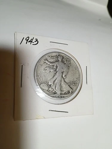 1943 WALKING LIBERTY US HALF DOLLAR 90% SILVER COIN