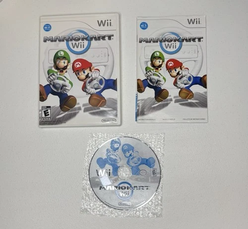 Mario Kart Wii (Nintendo Wii, 2008) CIB Tested Fast Shipping *NO WHEEL INCLUDED*