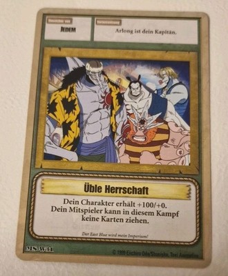 One Piece Karte MS-W31 Üble Herrschaft