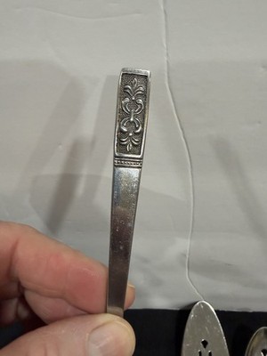 4 Piece Vintage Customcraft FLEUR DE LIS Pie Server, Ladle, Serving Spoons