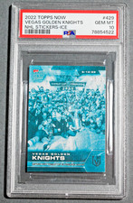 2022 Topps Now #429 VEGAS GOLDEN KNIGHTS Stanley Cup NHL Stickers Ice /10 PSA 10