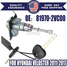 FOR 2011-17 Hyundai Veloster 81970-2VC00 Door Lock Cylinder Driver Side W/2Keys