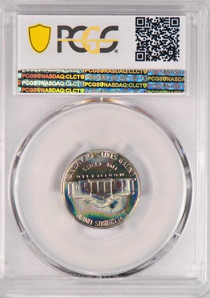 1960 TONED Jefferson Nickel Proof PCGS PR65 PF 65 Toning Coin 5C - Image 3 of 4