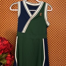 Nike Court Dri-FIT Slam Women's Tennis Dress - Gorge Green / Binary Blue