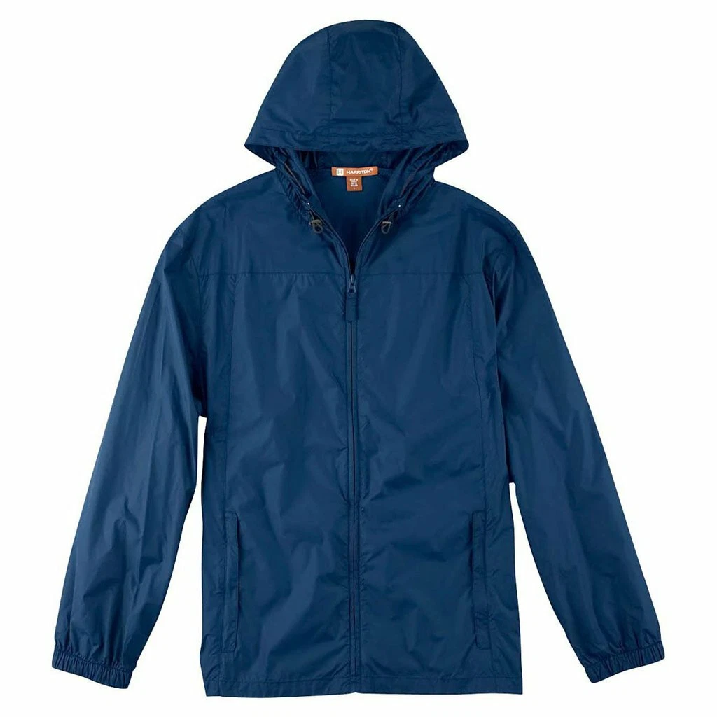 Harriton Ladies Essential Packable Rainwear Nylon Jacket Navy