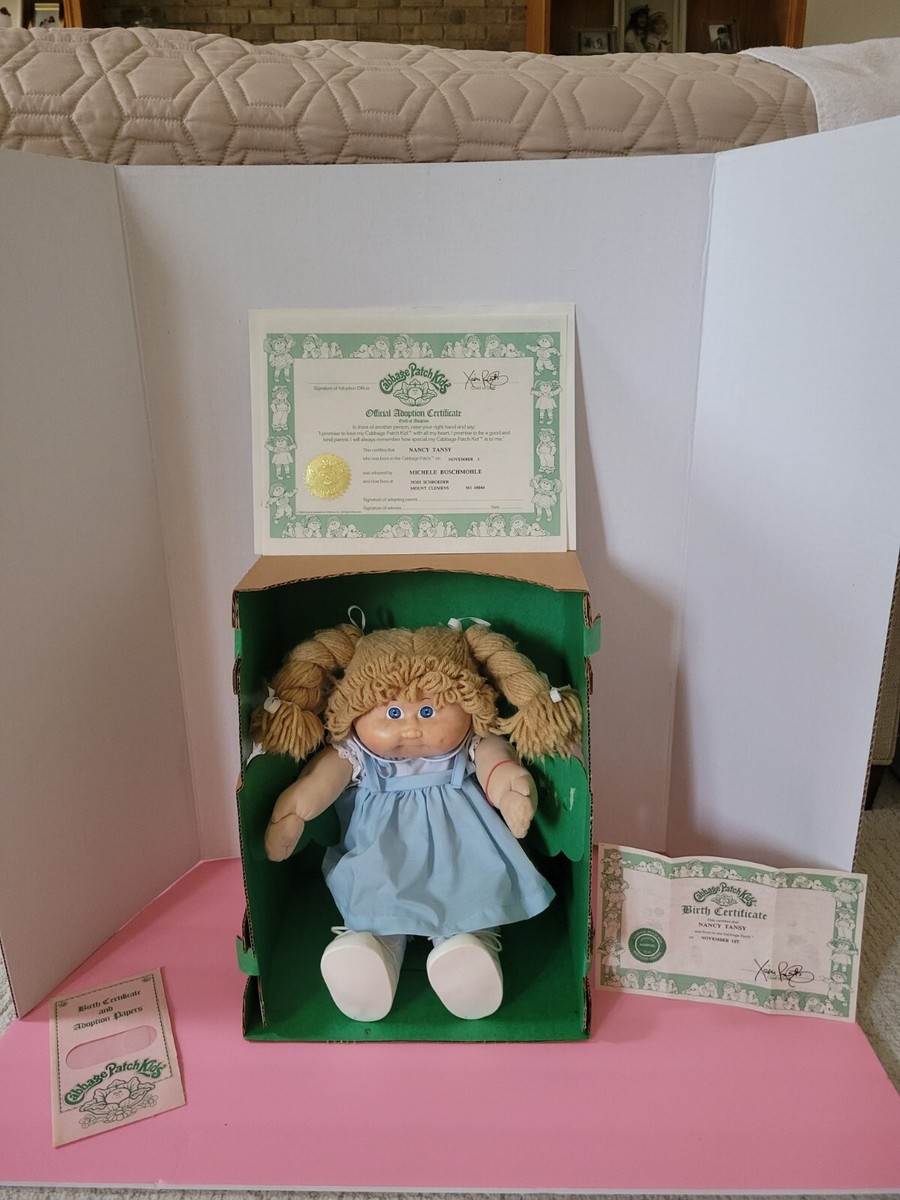 Vintage Cabbage Patch Doll - 1978-1982 Blonde Pigtails- Nancy