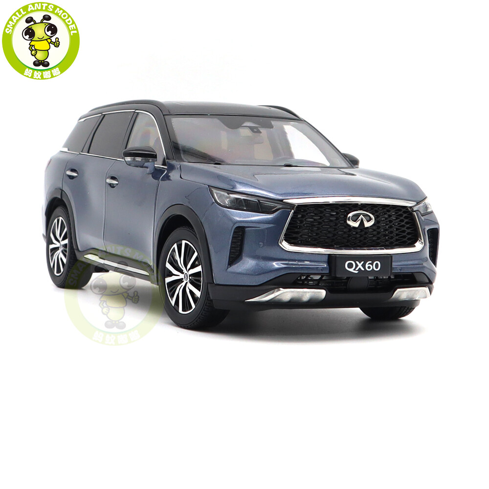 1/18 Infiniti QX60 2022 Blue Diecast Model Toys Car Gifts For