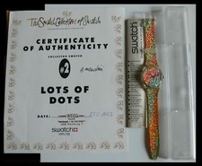 Alessandro Mendini firmato Swatch #2 Lotti di Punti Design Firma Autografo 