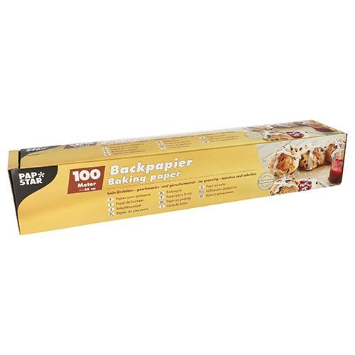 Papstar Backpapier 100 m x 38 cm eckig braun in Faltschachtel (1 Rolle)