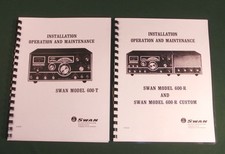 Swan 600-T/600-R Operations Manuals: 11" x 26" Foldout Schematic /Plastic Covers