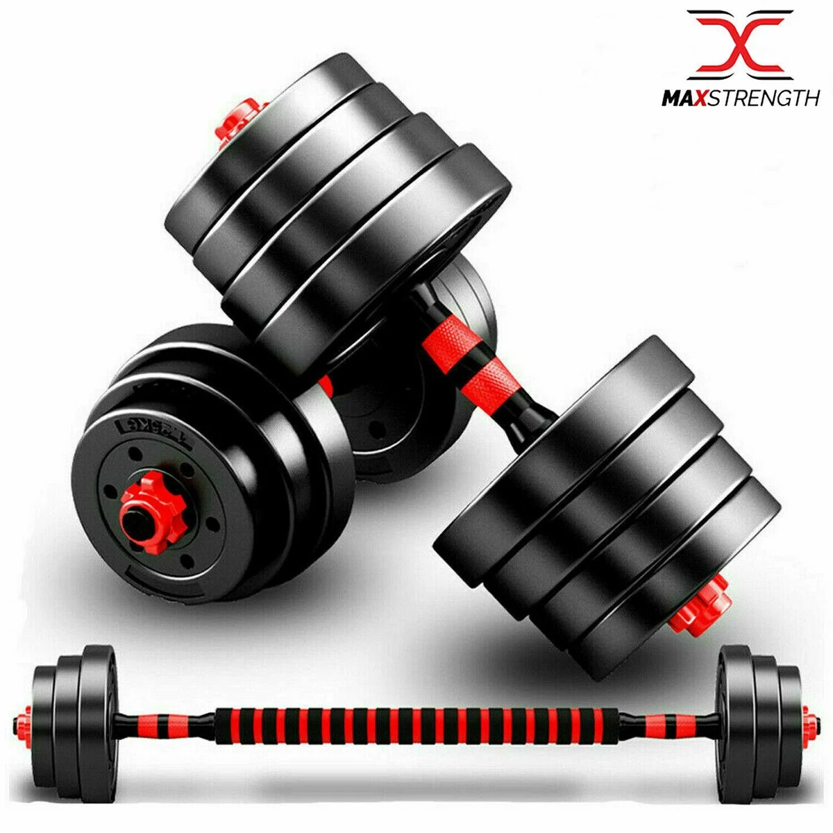 Adjustable Dumbbell Barbell Weight Lifting Set Home Gym Bicep