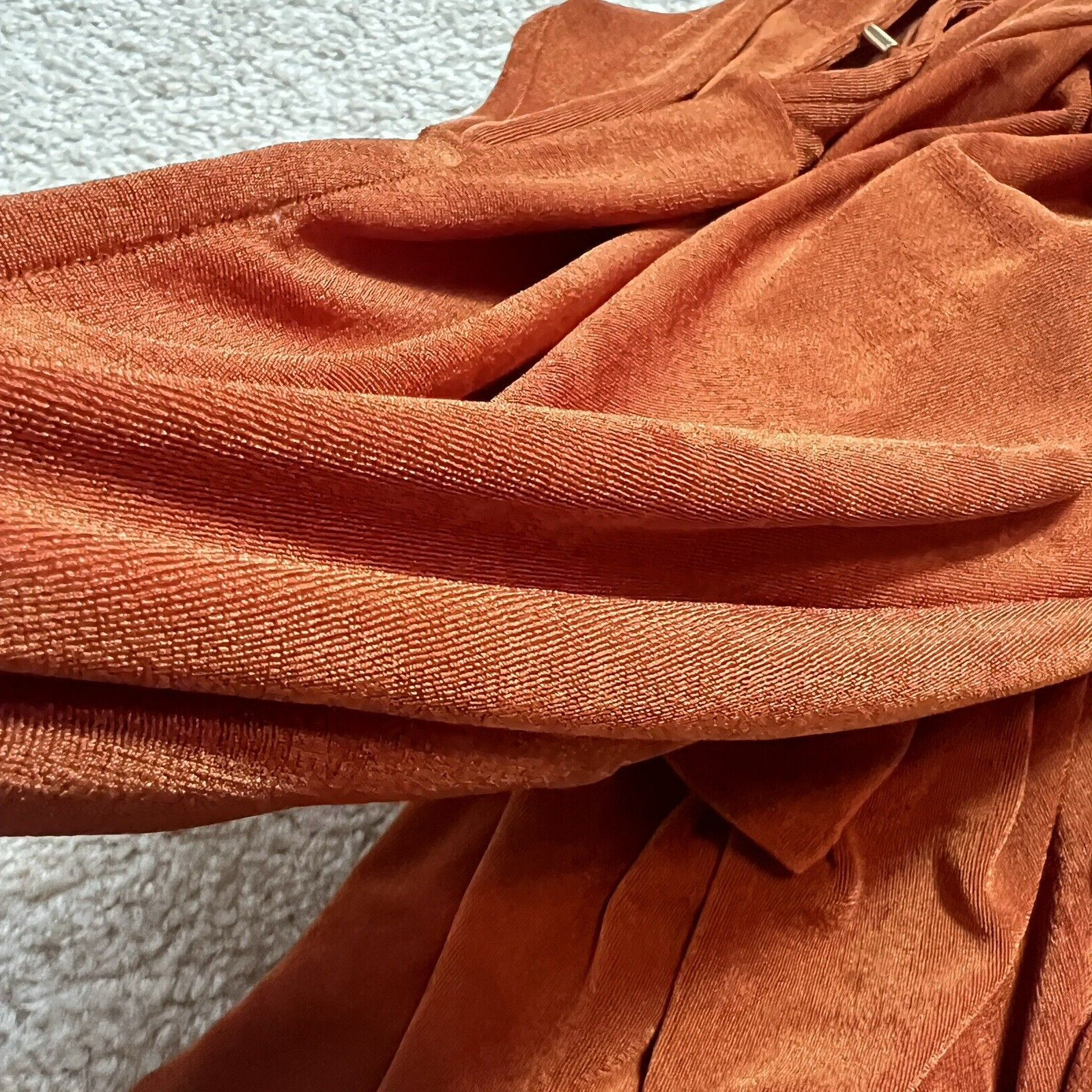 Michael Kors Top Hardware Detail Sleeve Orange Blouse Women's Size S thumbnail 12