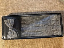 NIB Jonathan Wachtel Silk Cummerbund and Bow Tie Set