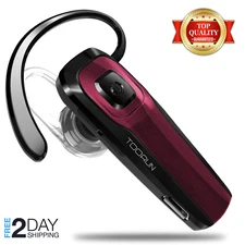 TOORUN M26 RED Steel Waterproof Bluetooth Headset with OEM JABRA CAR CHARGER