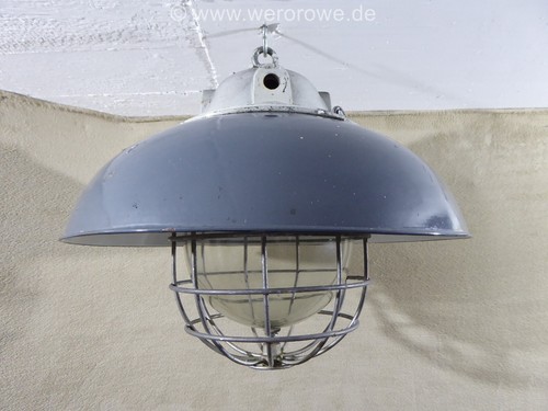 Industrielampe Werkstattlampe Fabriklampe Siemens & Schuckert Emaille Lampe - Bild 2 von 20