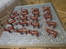 Nineteen VINTAGE MOOSE CHRISTMAS STRING LIGHT COVERS - BLOW MOLD RETRO - RARE