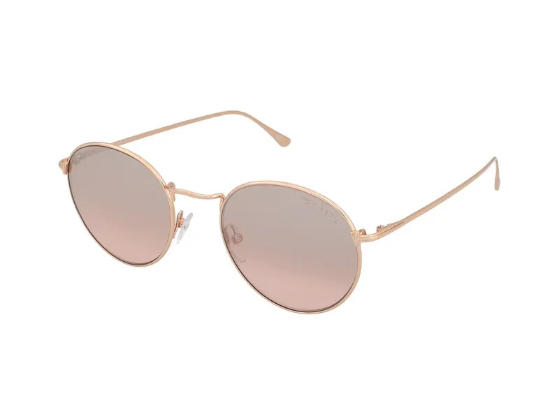 Authentic TOM FORD Ryan-02 TF649 33Z Light Gold w/Violet Round 