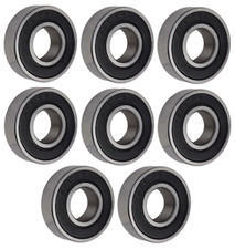  8 Each 6001-2RS, 6001LLU, 6001DDU Sealed Radial Ball Bearing 12X28X8 SpinCo