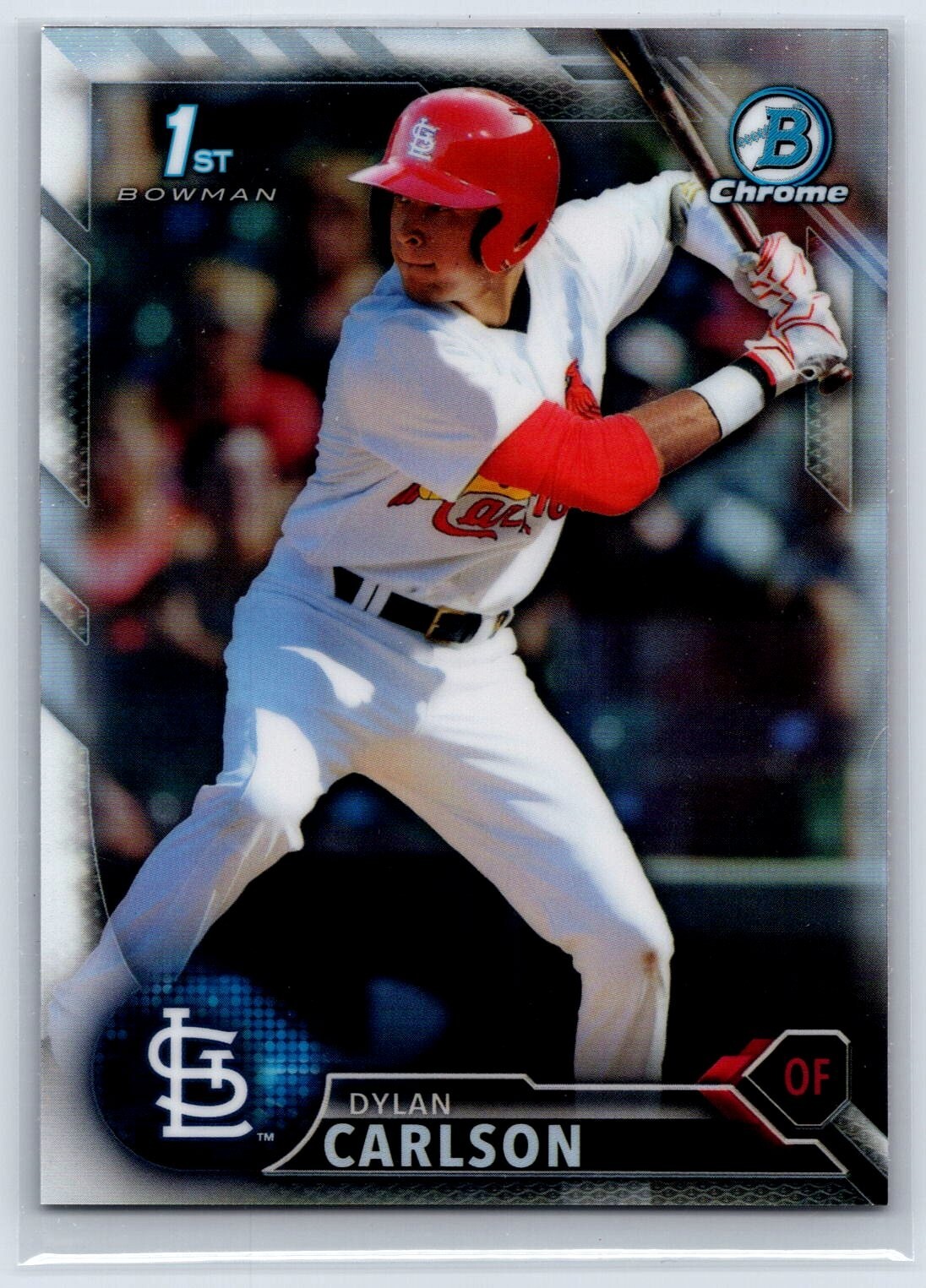 2016 Bowman Chrome Draft Dylan Carlson 1st Prospect Refractor #BDC-3 Cardinals