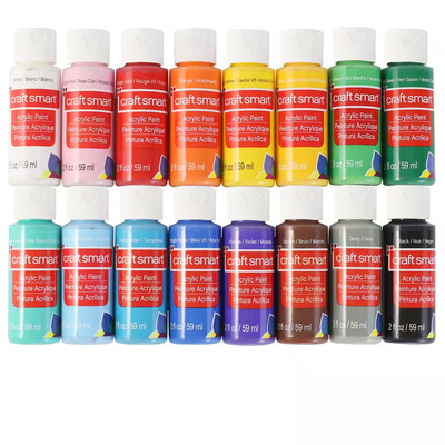 16 Color Matte Acrylic Paint Value Pack by Craft Smart
