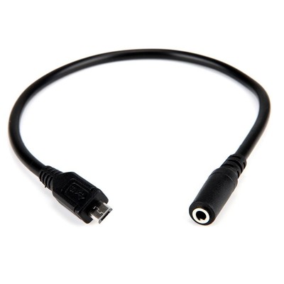 E1003 3.5mm Female 3 Pole Aux Audio Jack to Micro USB B 5 Pin Male Adapter Ca...