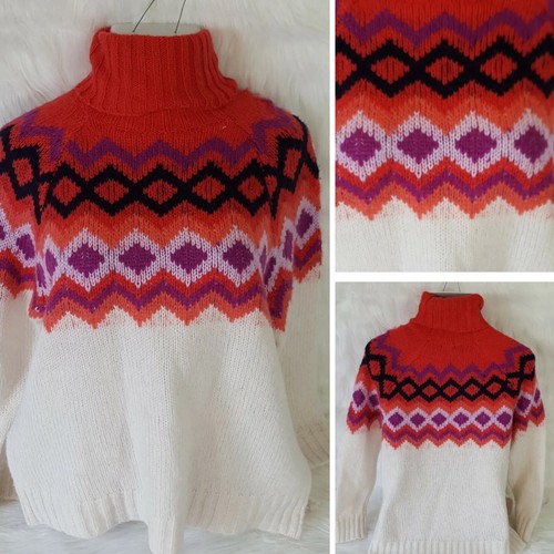 Aeric Sweater Womens XS Cowl Neck Winter Snow Long Sleeve Over Sized Ski Cabin - Picture 5 of 13