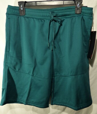 LAYER 8 Mens 2 Pocket Drawstring Shorts 10 inch inseam size Medium Green Sport