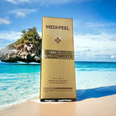 MEDI-PEEL Luxury 24K Gold Ampoule 100ml Skincare Anti-Aging Anti-Wrinkle .Auth