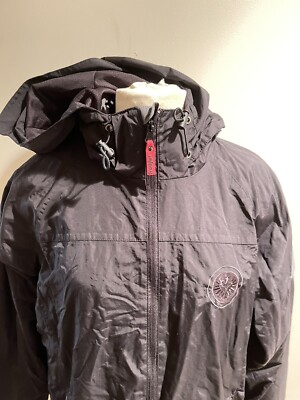 Eintracht Frankfurt Jacket Men's L Soccer Warm-Up Black Full Zip Pre Owned