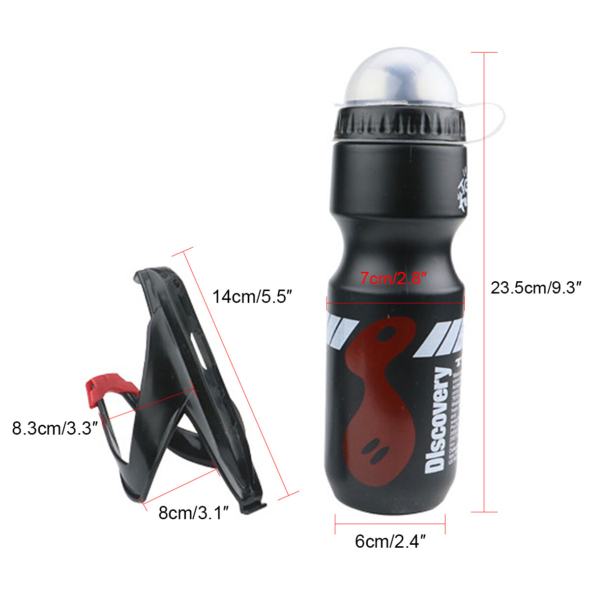 650ML Mountain Bike Bicycle Cycling Water Drink Bottle and Holder Cage