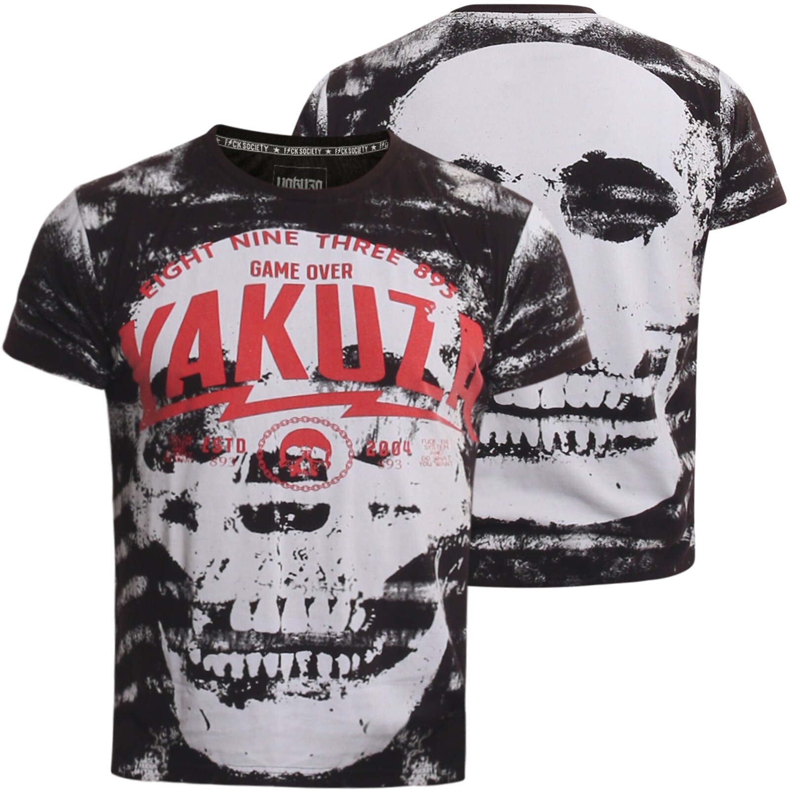 Футболка YAKUZA Jailbreak Allover Acid Обычные футболки Schwarz TSB-25025