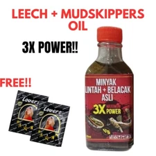 1 x Leech Oil PLUS Mud-skipper Oil 100% Minyak Lintah Gunung Delay, Big & Long
