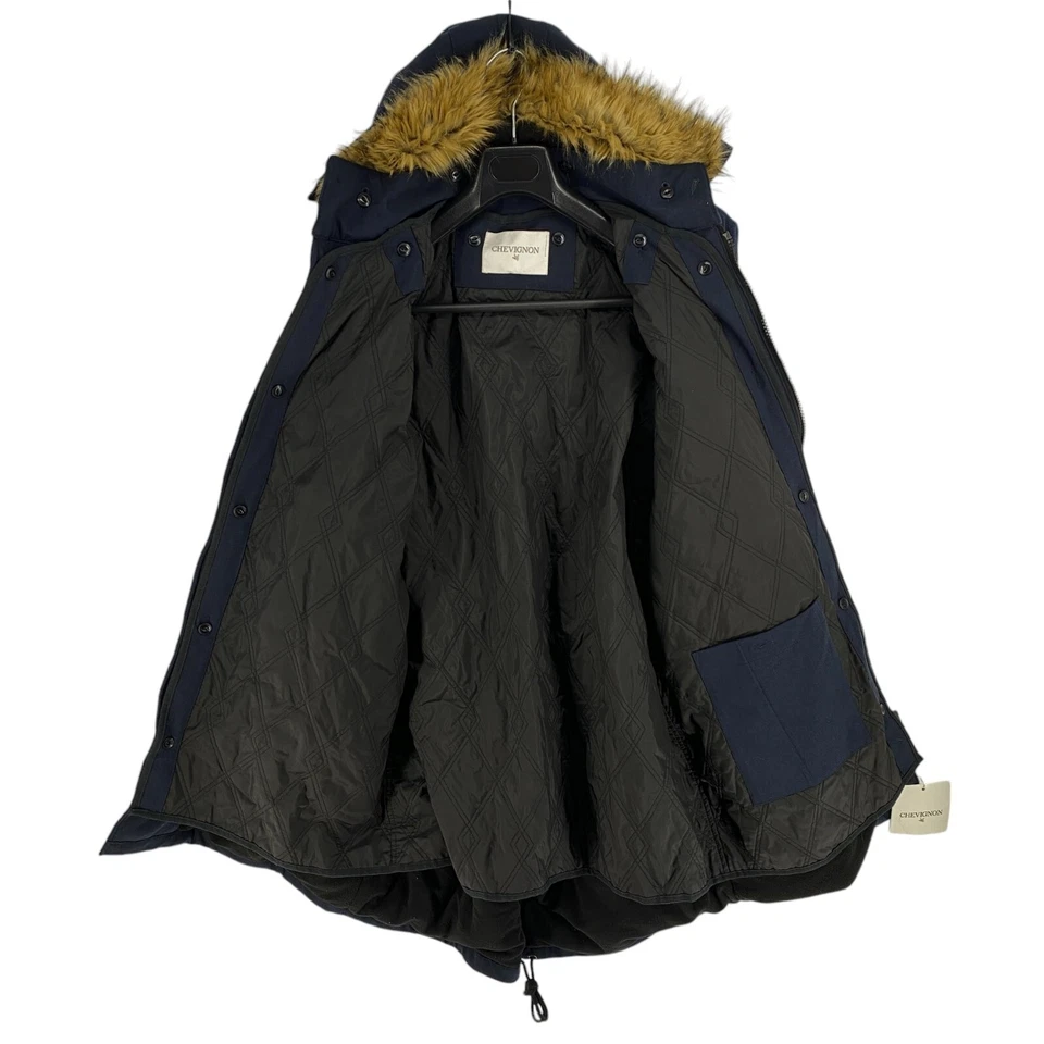 RRP 450€ Chevignon Hombre Azul Marino Acolchado Capucha Chaqueta Parka Talla XL - Imagen 4 de 4