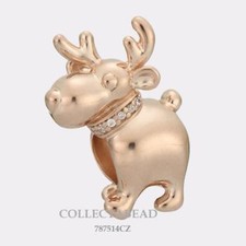 Happy Reindeer Deer Charm Pendant 